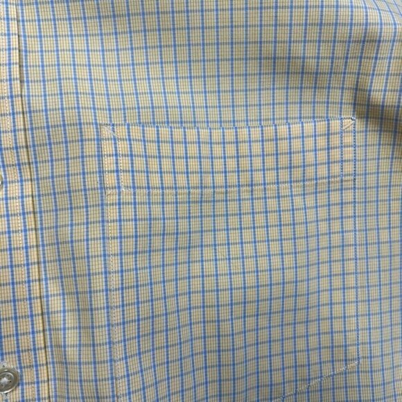 Men's Tommy Hilfiger Yellow& Blue Button Down size M - Picture 4 of 5